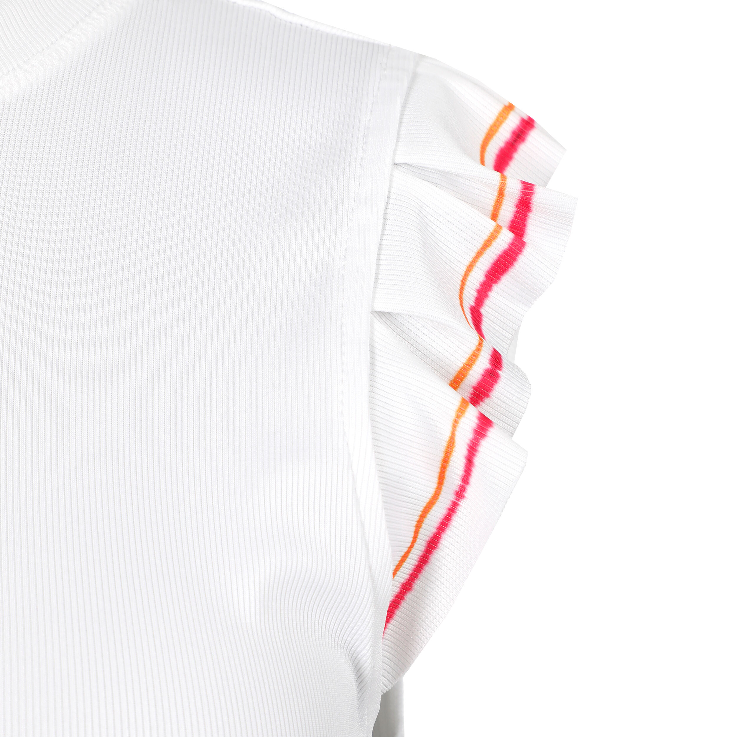 Lucky in Love Classic Stripes Rib Débardeur Tank Top Femmes - Blanc