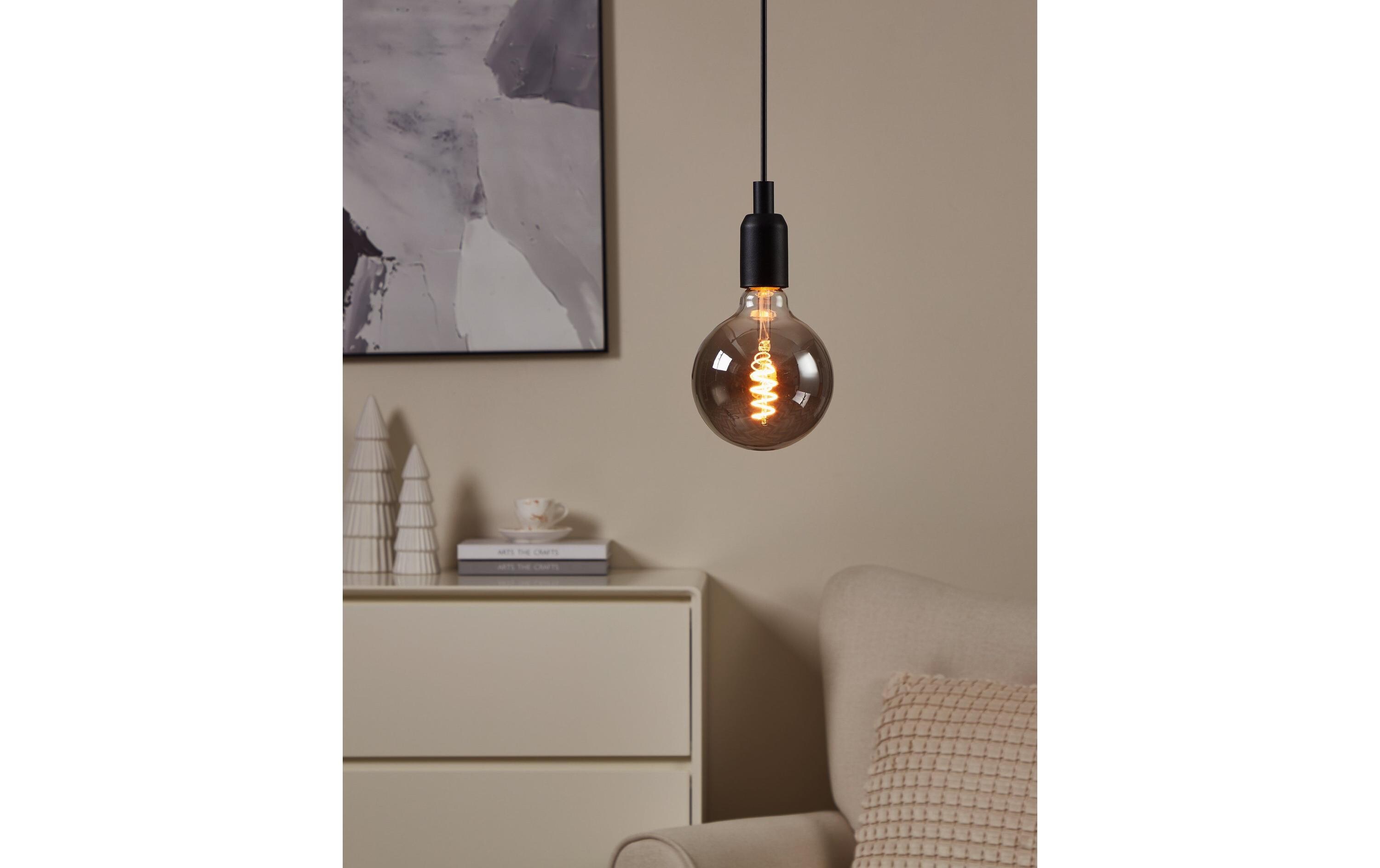 Lampe 4 W E27 WarmweissSmart-Home Connect.z LED Leuchtmittel aus schwarz bedampftem Glas