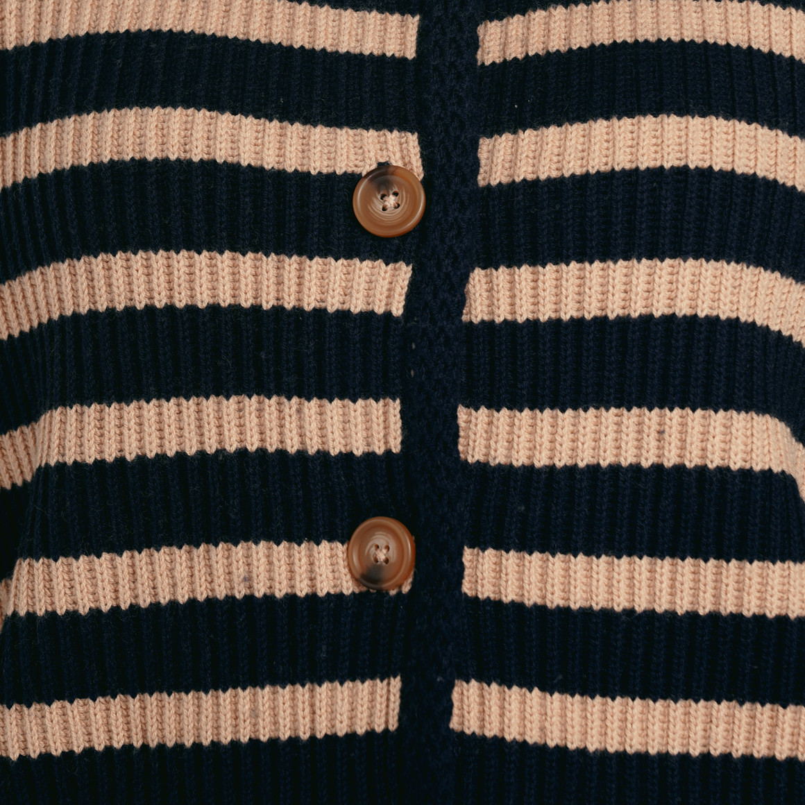 Gina Benotti Damen Strickjacke mit Woll-Anteil dunkelblau / beige