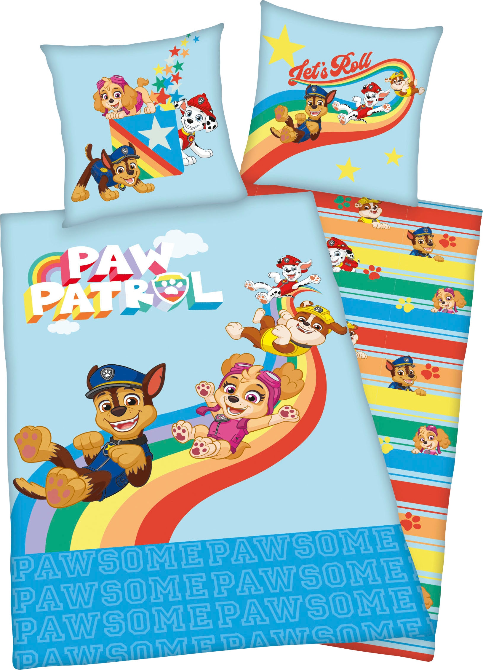 PAW PATROL Kinderbettwäsche »Lets Roll« mit tollem Paw Patrol Motiv