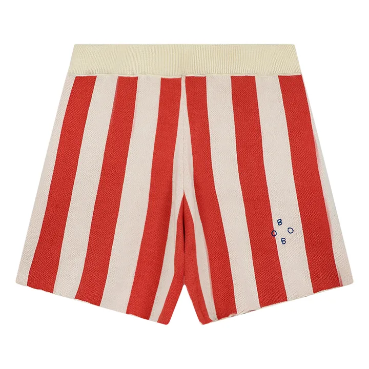 Bobo Choses Short Maille Rayures Coton Bio - Collection Femme  | Rouge