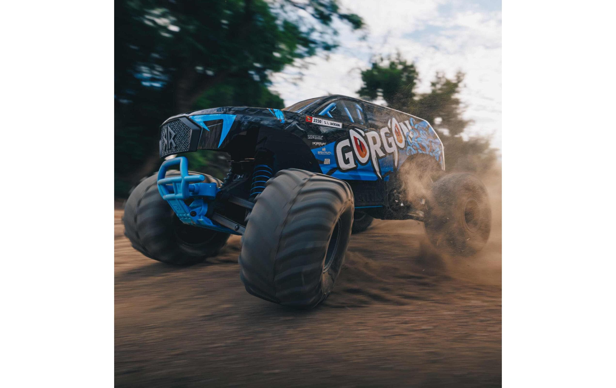 Monster Truck Gorgon MEGA 550 RWD Blau, ARTR, 1:10<br>2WD Monstertruck mit Heckantrieb