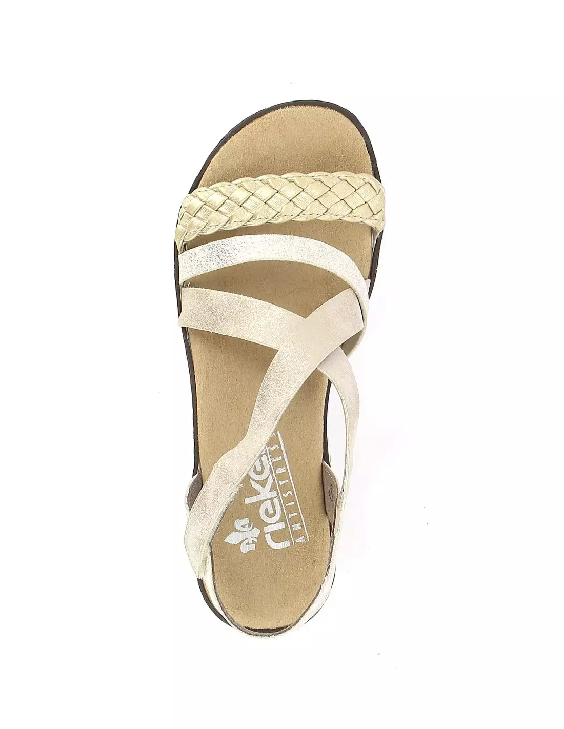 RIEKER V3663-90 - Sandales & nu-pieds Beigegold