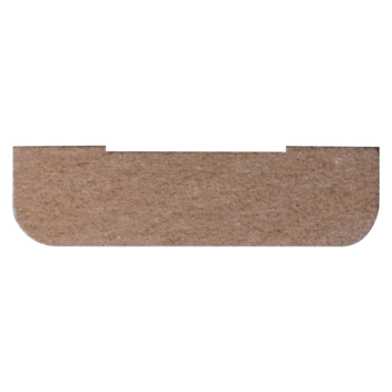 Koplat MDF recht wit gegrond 12x45mm 270cm