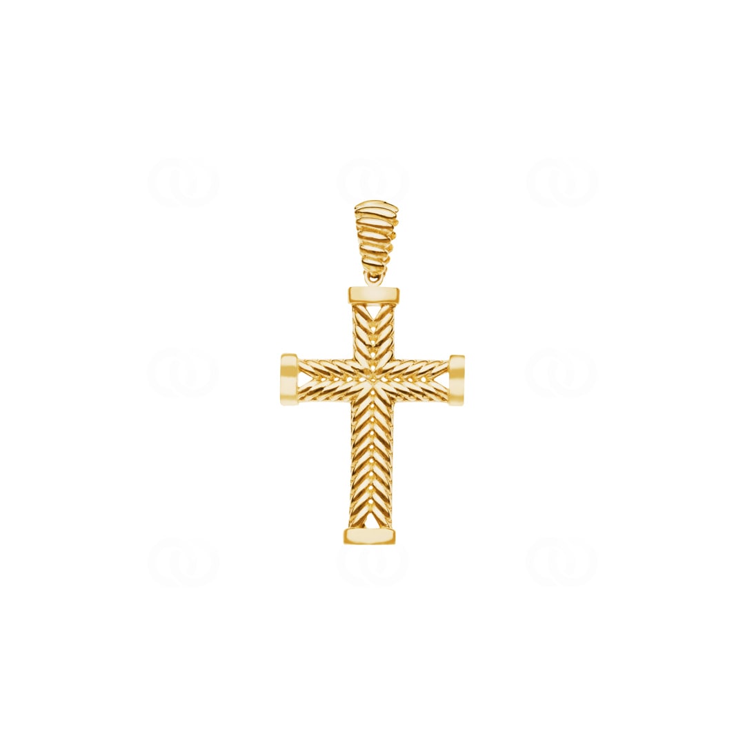 Kreuzanhänger 750/18 K Gelbgold 32 x 21mm