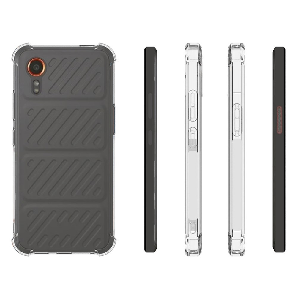 Samsung Galaxy Xcover 7 Gummi Hülle Case Slim Design mit Air Cushion Fallschutz - Transparent