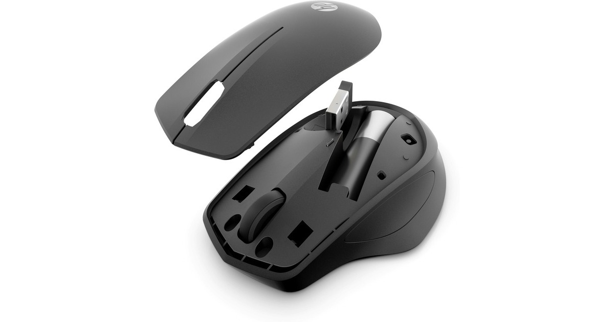 HP280 Silent Wireless Mouse  (Zwart, 1200 dpi)