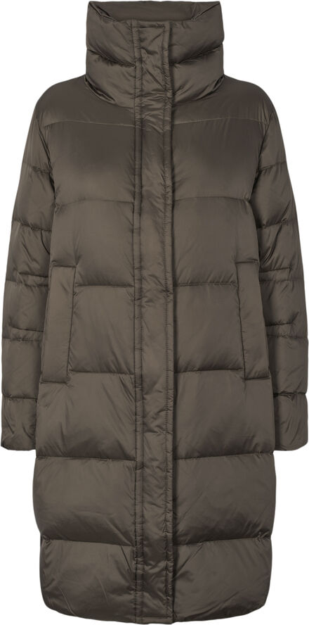 Sand Aria New Water Repellant Down Coat - Darien Grøn
