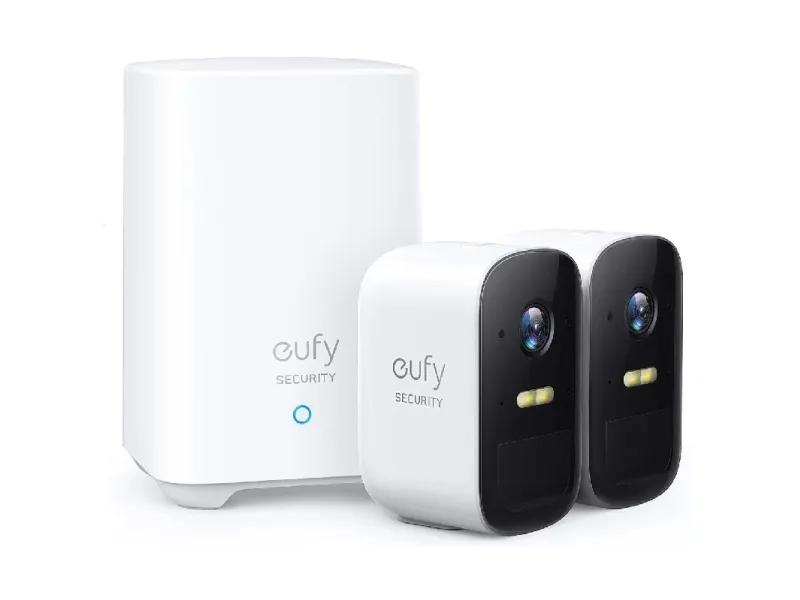 Eufy eufyCam 2C - Netværksovervågningskamera - udendørs, indendørs - vejrbestandig - farve (Dag/nat) - 1080p - audio - trådløs - WiFi (pakke med 2)