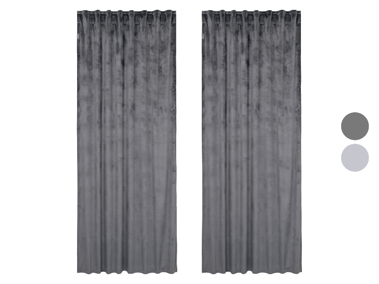 Velours gordijnen 135 x 245 cm