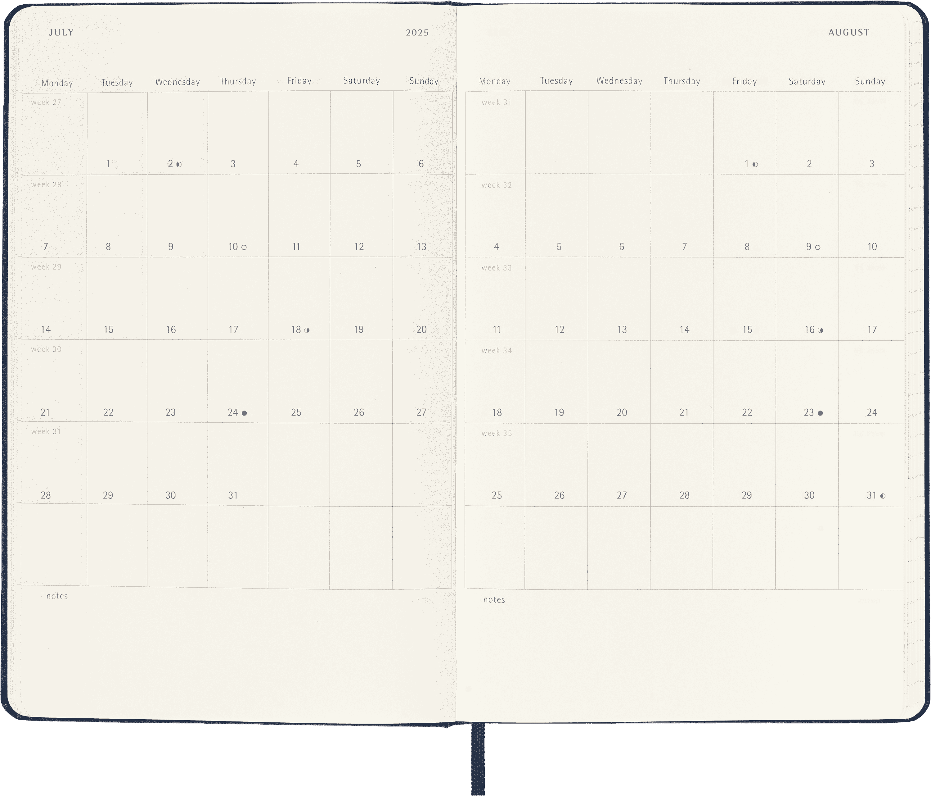 Classic Planner 2024/2025 Large Weekly horizontal, hard cover, 18 months