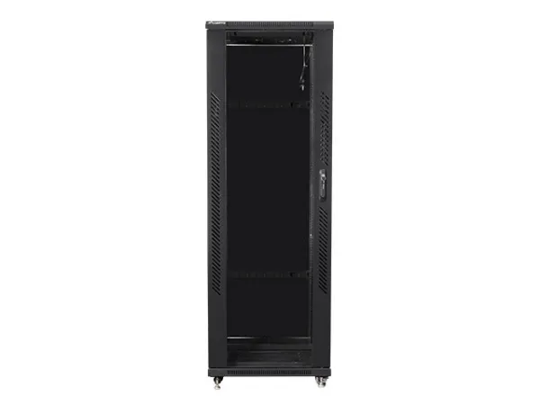 Lanberg FF01 series - Rack kabinet - med 4 køleblæsere - fritstående, gulvstående - sort, RAL 9004 - 37U - 19