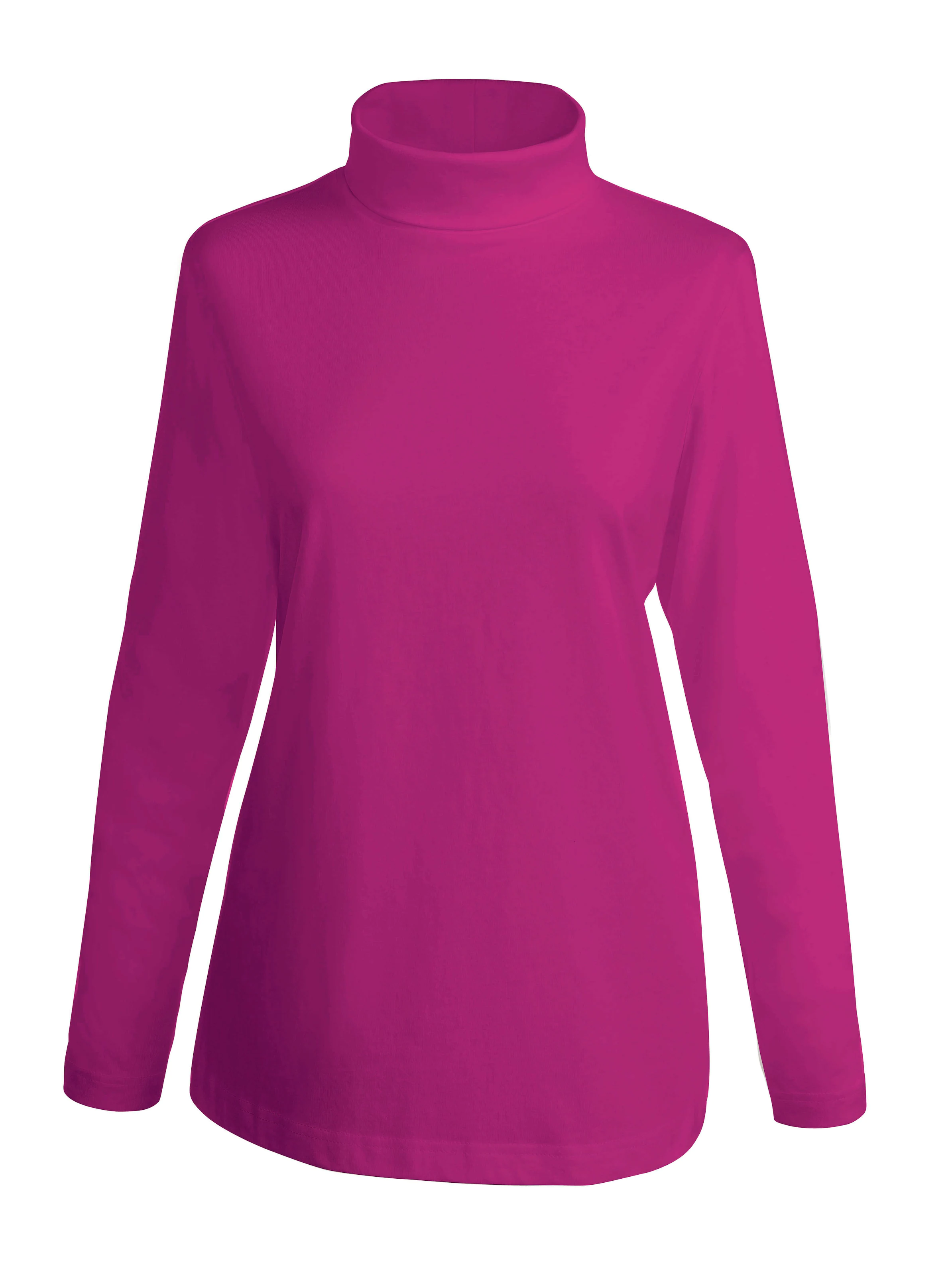 Rollkragenshirt in fuchsia