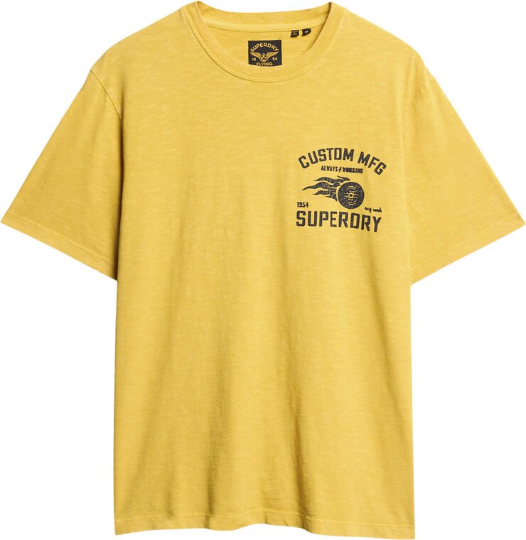 Superdry LO-FI BIKER GRAPHIC LOOSE TEE Pigment yellow