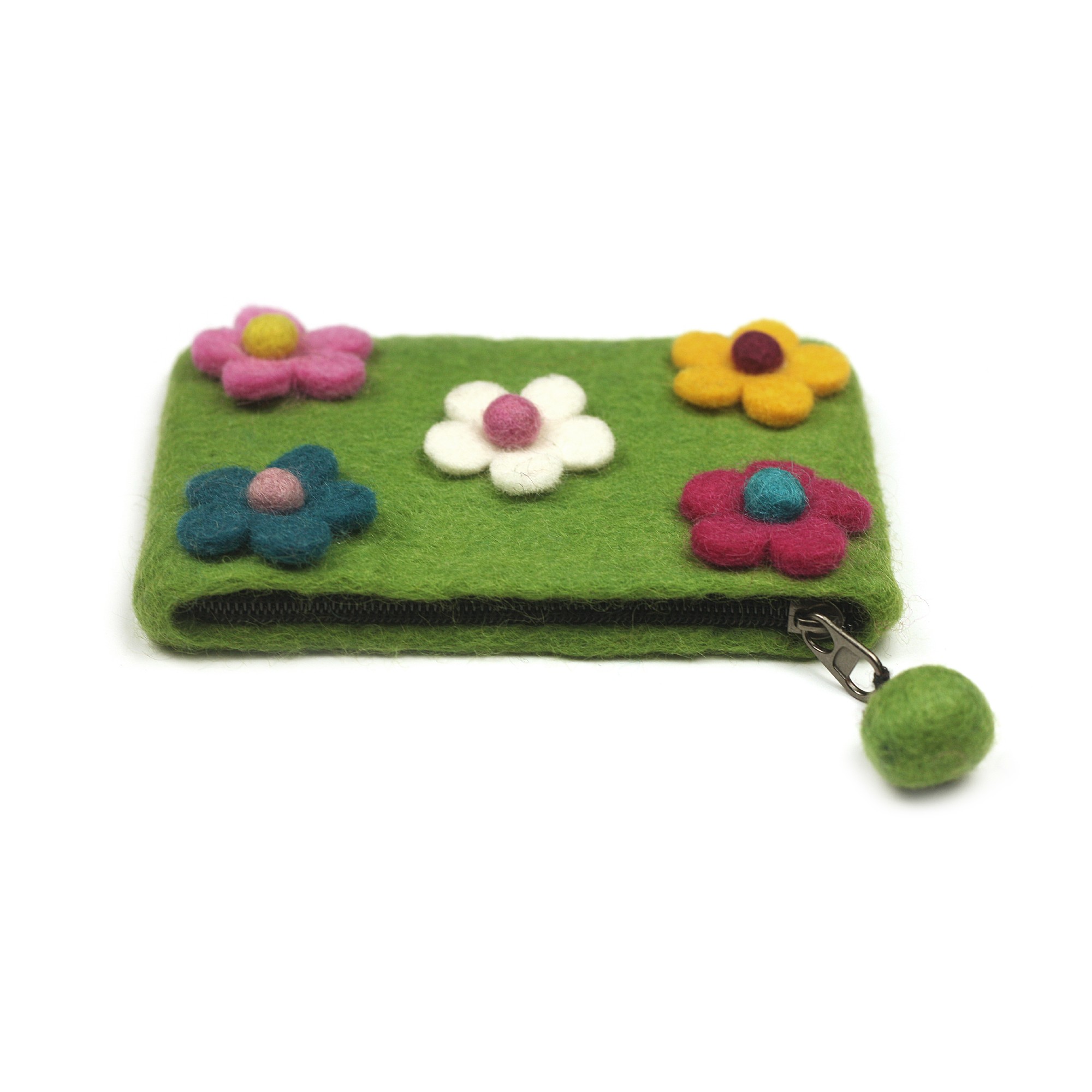 Filz-Etui 'Blumenwiese', oliv, B 16 cm, H 10 cm günstig bestellen