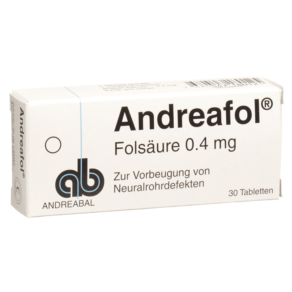 ANDREAFOL Tabl 0.4 mg Blist 30 Stk<br>30 Stück, Blister, Tablette