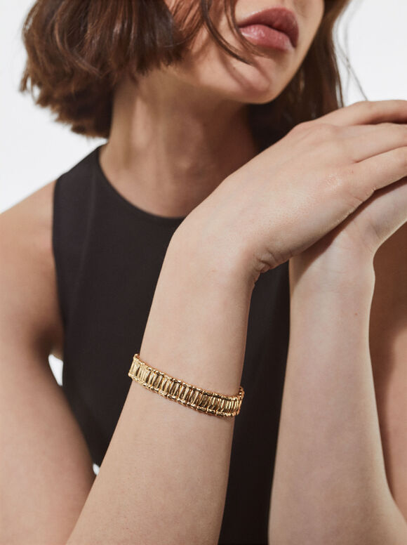 Pulseira elástica dourada - Dourada