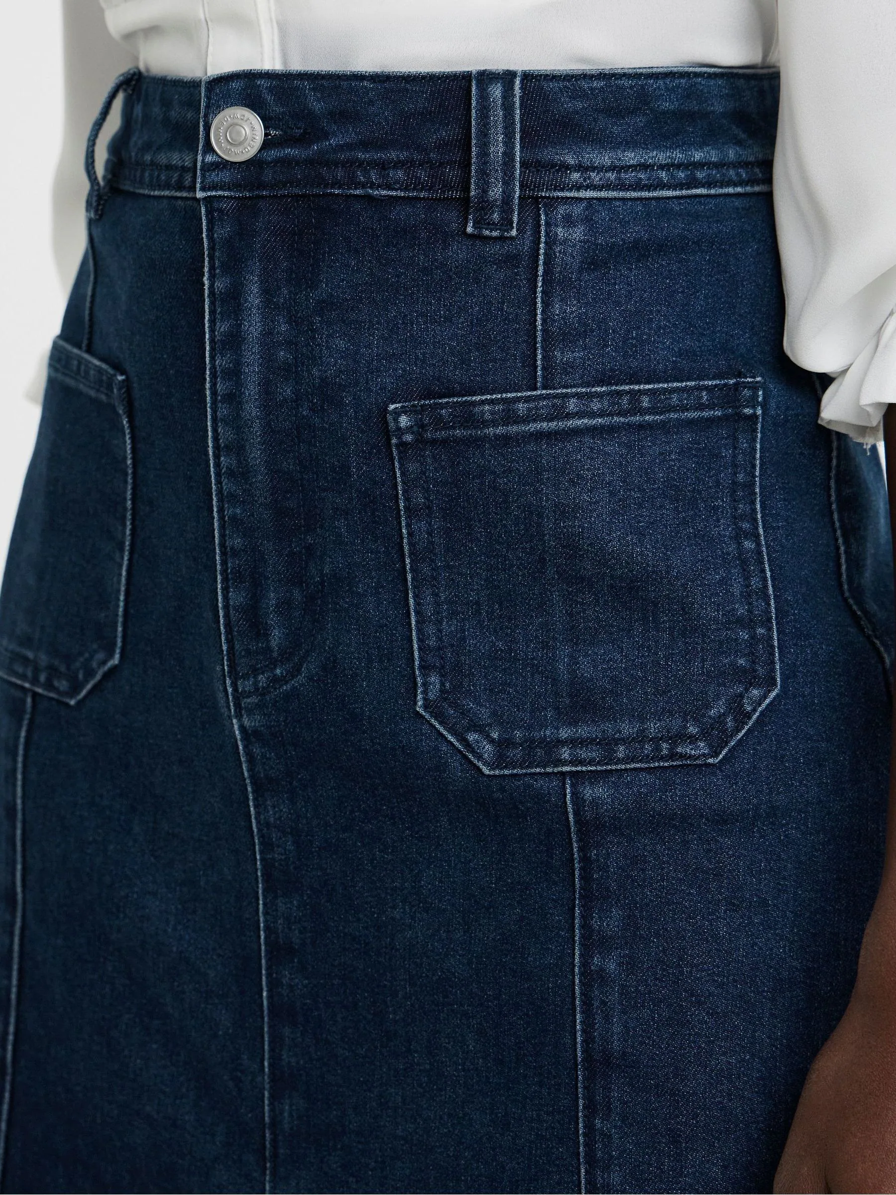 JD Williams Pocket Front Denim Midi Skirt