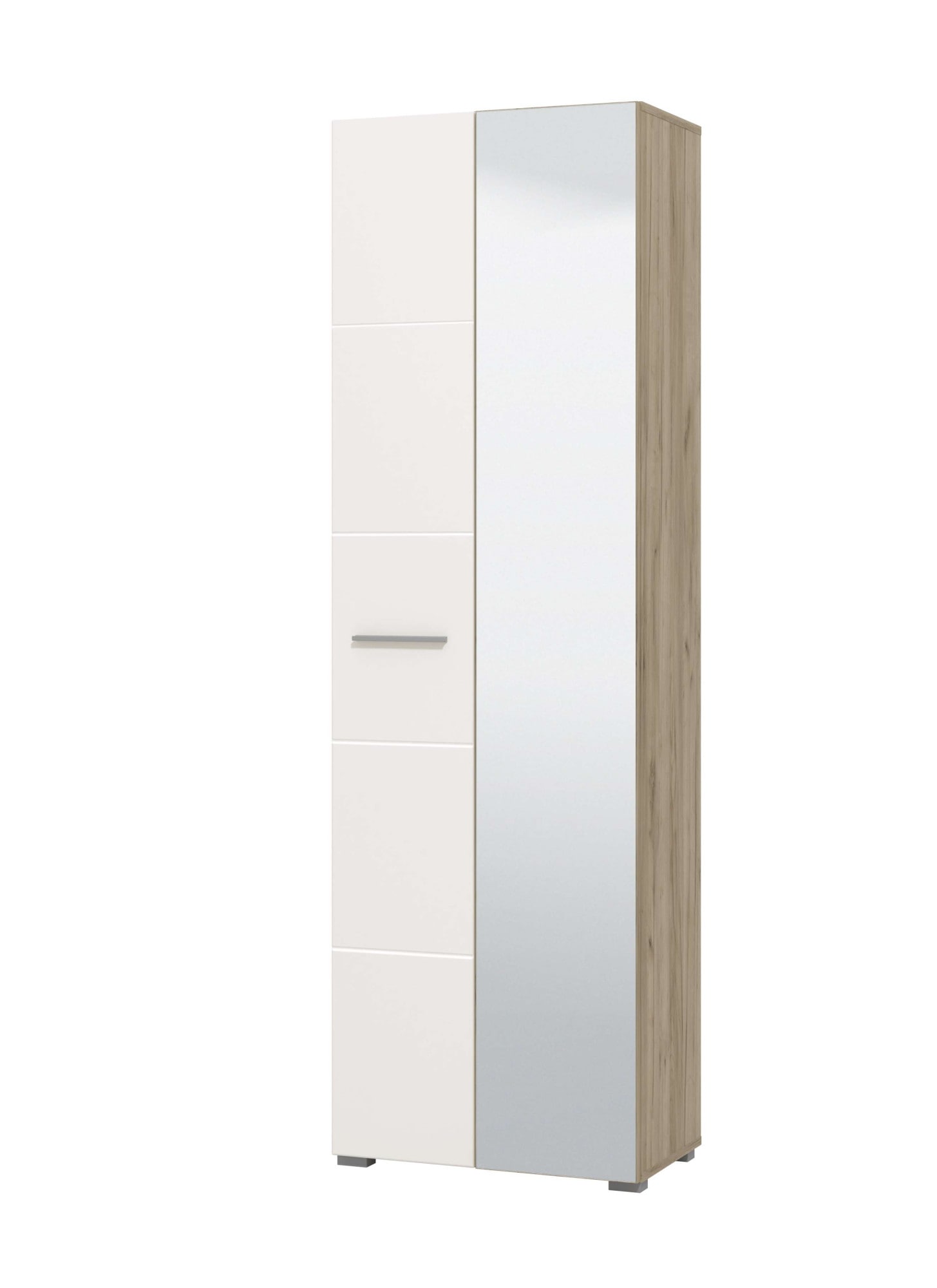 Home affaire Garderobenschrank »Beny Kleiderschrank, Stauraumschrank, Flurschrank, Höhe 193 cm« Hochglanzfronten, Spiegeltür, Breite 60 cm, ausziehbare Kleiderstange