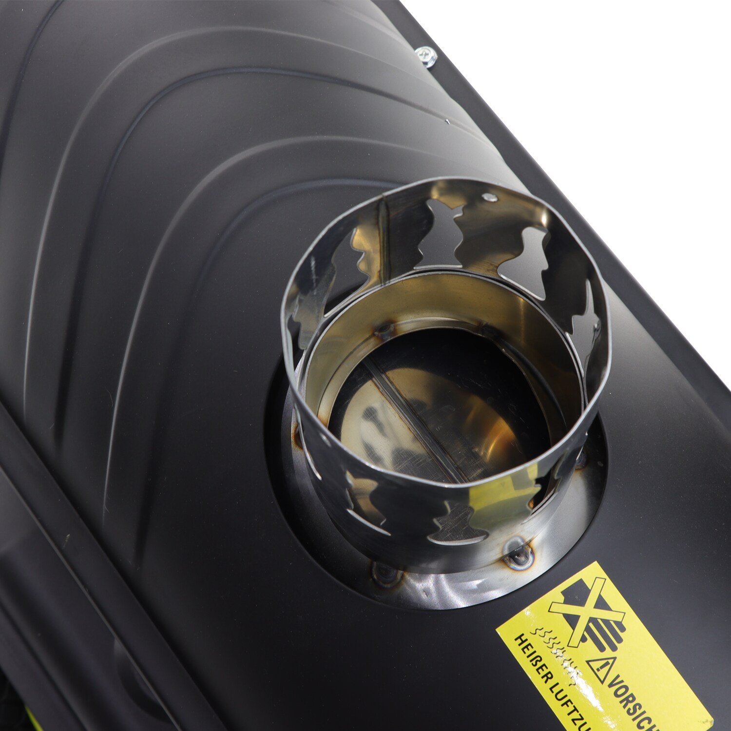 TroniTechnik® TT-HK-244 Heizkanone Dieselkanone Heizlüfter 20kW mit Handgriff, Rohrrahmen, Rädern und Abluftauslass