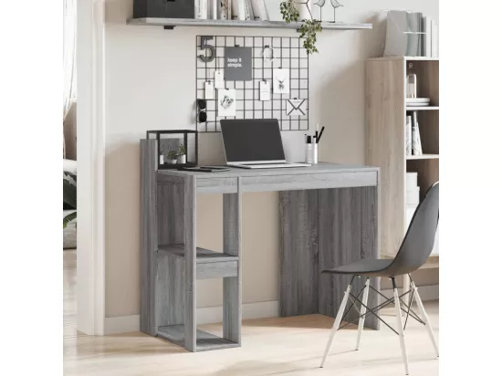 Bureau sonoma gris 103,5x56,5x94 cm bois d'ingénierie