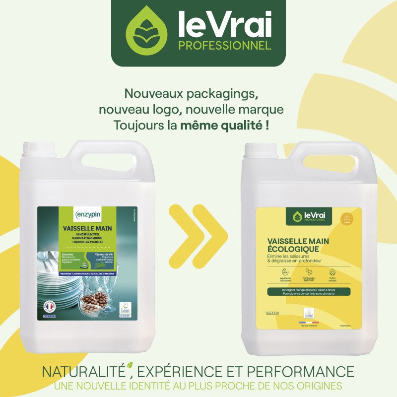 Liquide vaisselle mains Le Vrai professionnel pin des landes - Bidon de 5 L