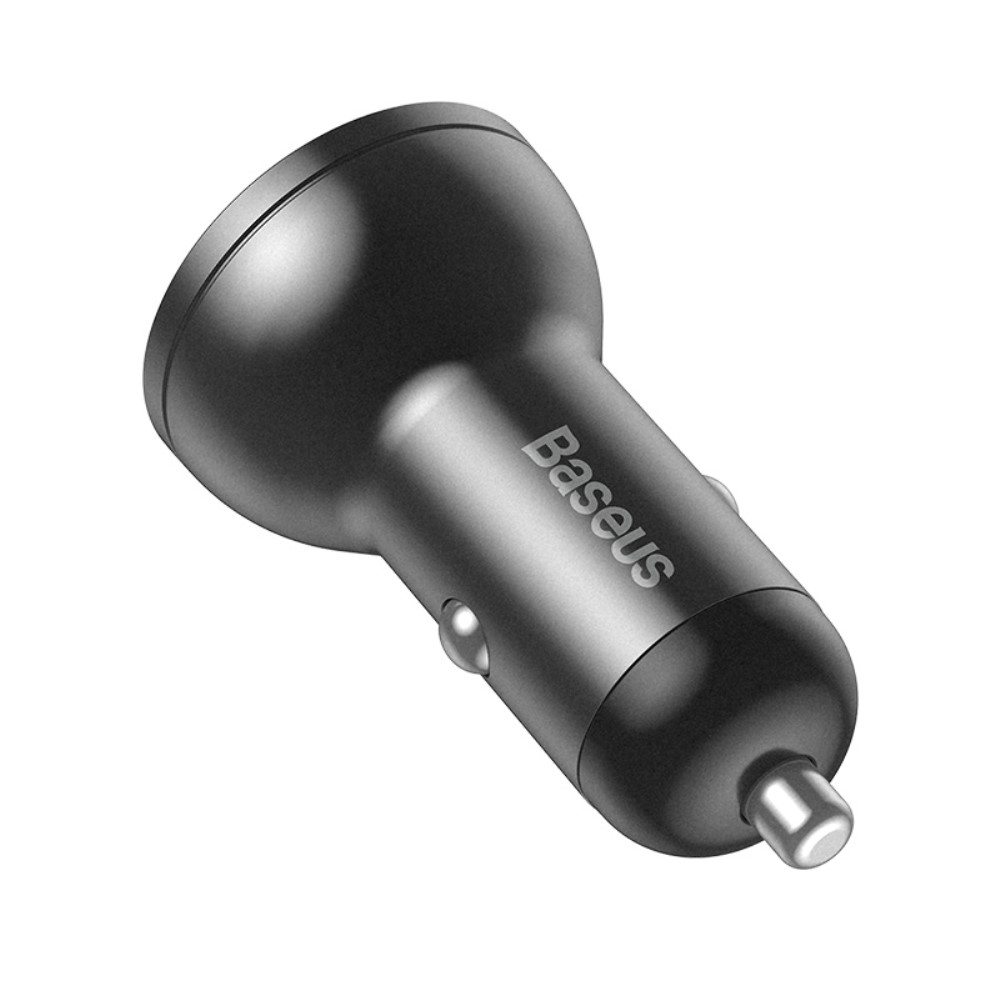 24W (4.8A) Universal Quick Charge 3.0 Dual USB Auto KFZ Ladegerät mit Digital Display - Grau