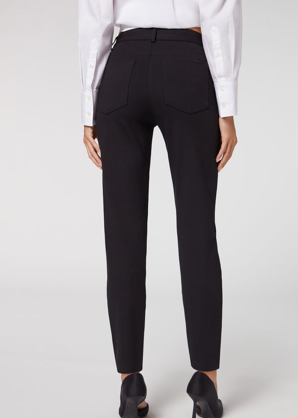 Calça legging Milano Knit com cinco bolsos