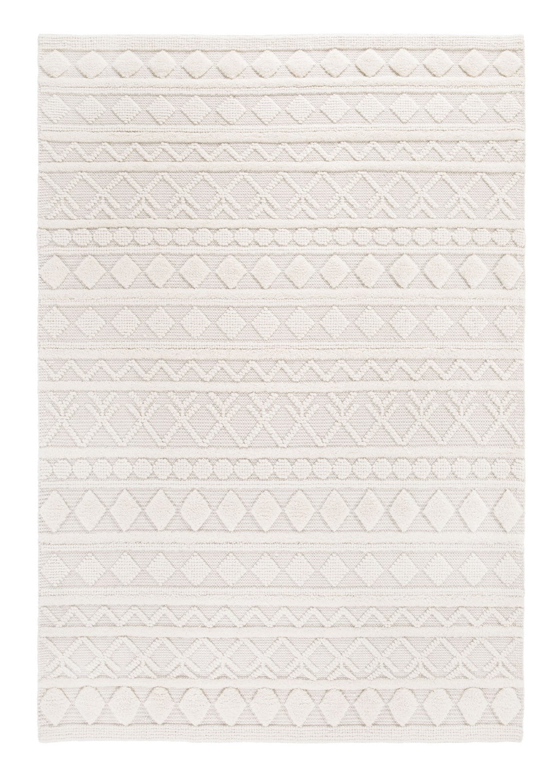 Teppich Kelim Stockholm 70 x 140 cm Creme