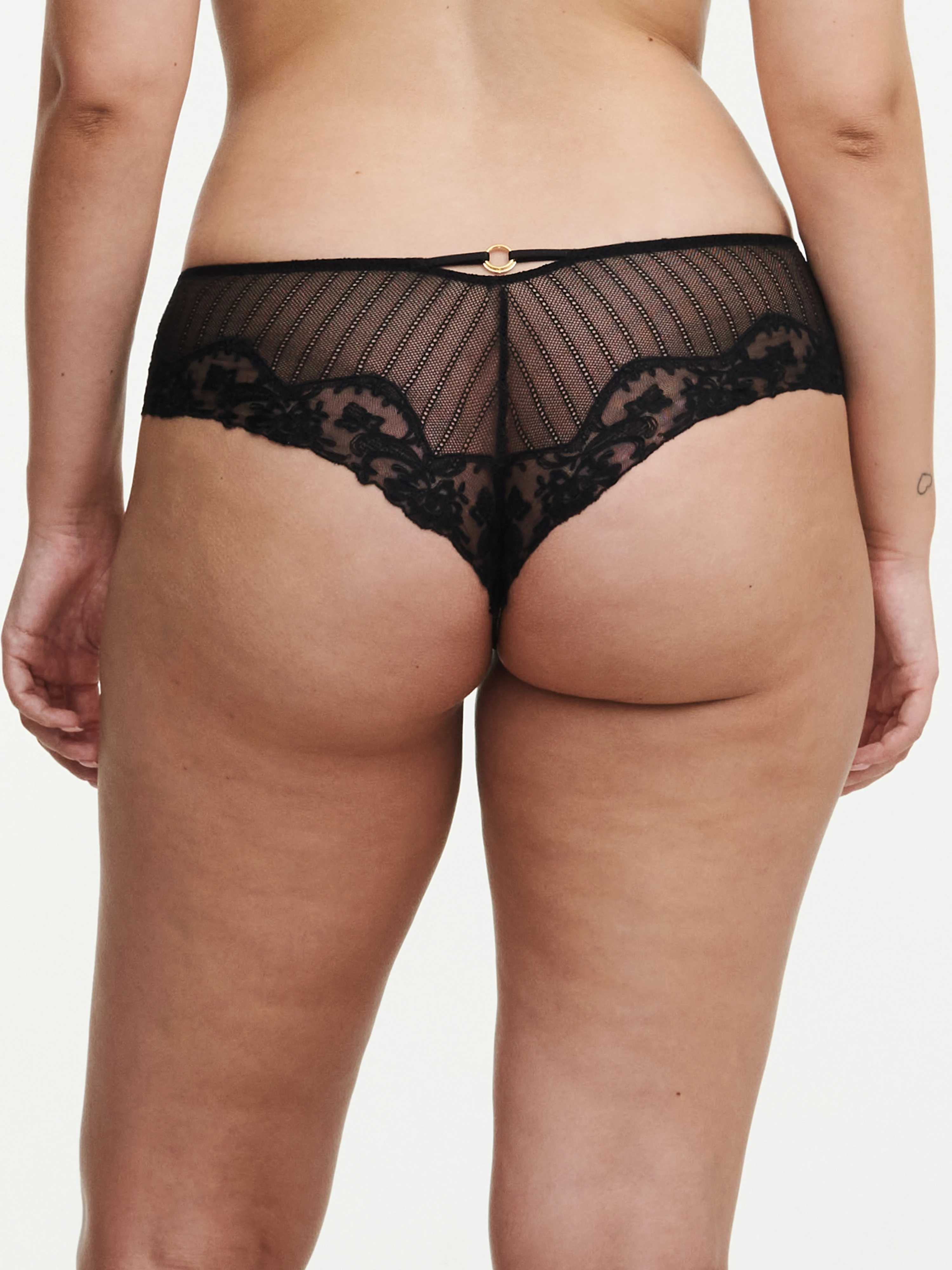 CABARET SAUVAGE - Shorty dégagé broderie | Noir