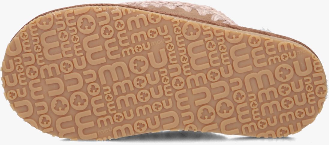 bruine mou pantoffels slipper full eskimo stitch