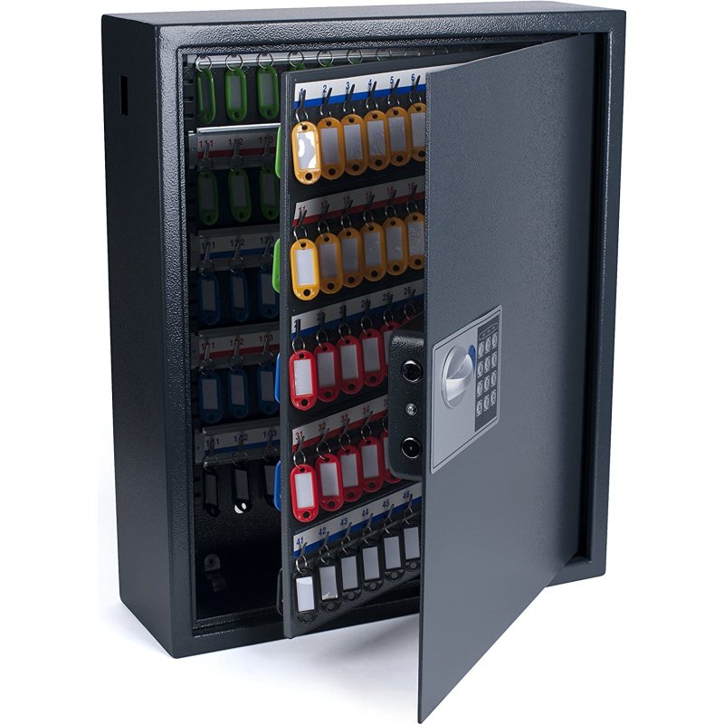 Armoire 150 clés fermeture électronique à code Pavo, gris foncé