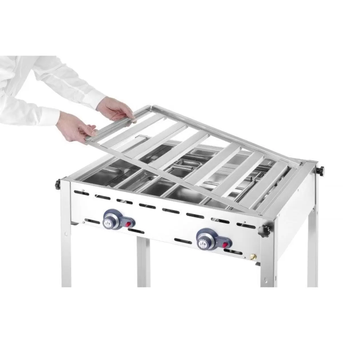 Standgrill HENDI Green Fire 2 Brenner Silber