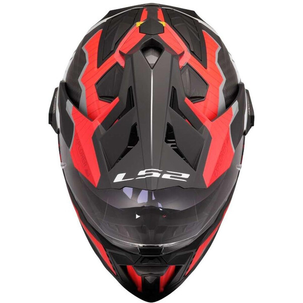 LS2 - Casque MX701 Explorer Carbon Trick Noir / Gris / Rouge