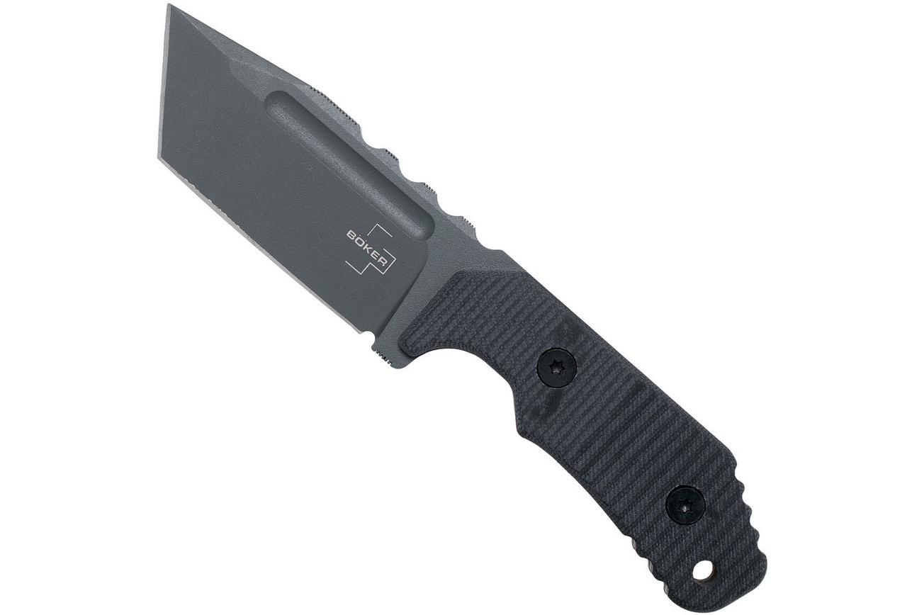 Böker Plus Little Dvalin Black Tanto 02BO034 vaststaand mes, Midgards design