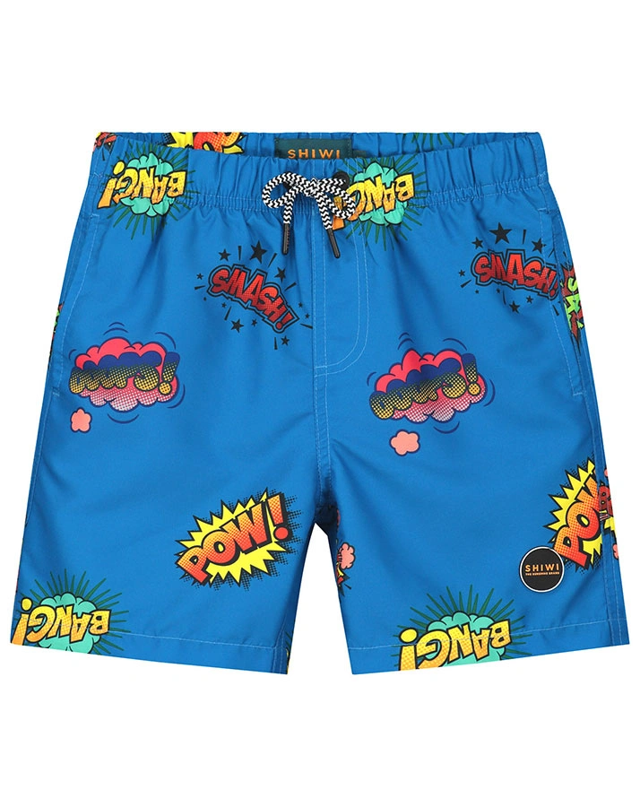 Badeshorts POW WOW in electric blue