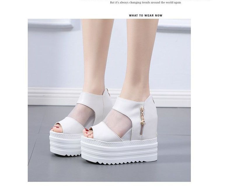 Vindler - Platform Wedge Sheer Sandals