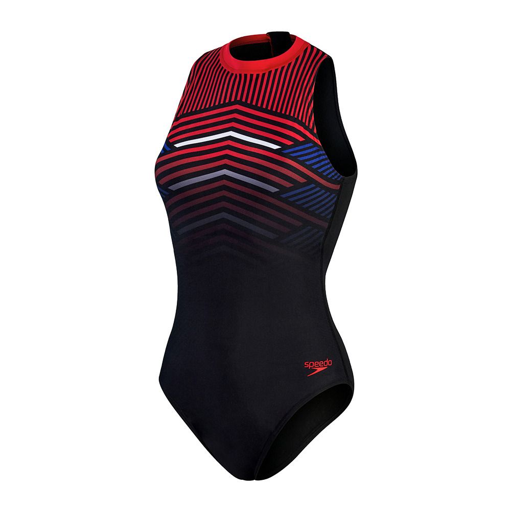 Speedo ECO+ DIGITAL PLACEMENT HYDRASUIT - Maillot de bain 1 pièce Femme blackred