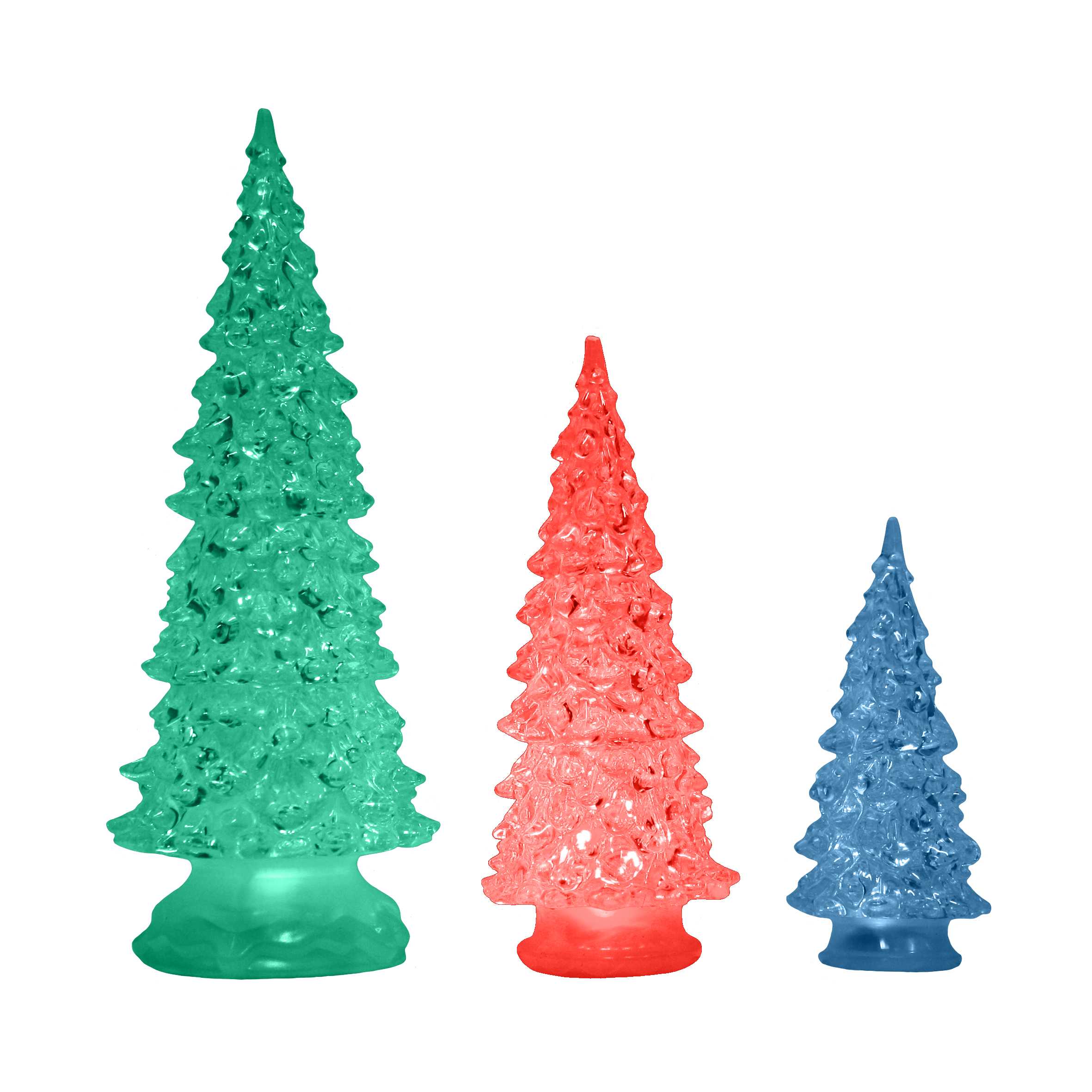 Weihnachtsbäume LED 3er multi