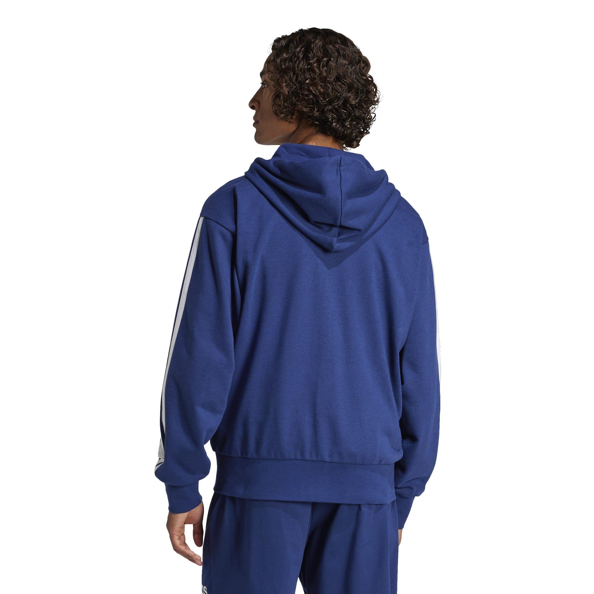 adidas Essentials French Terry 3 Stripes Zip Hoodie Mens