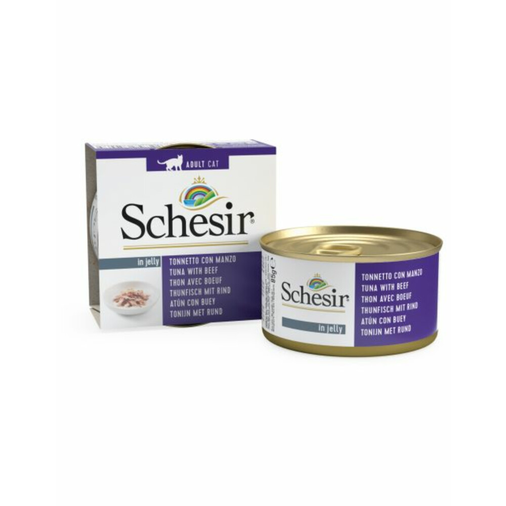 Schesir Kattenvoer Tonijn - Rund85 gr