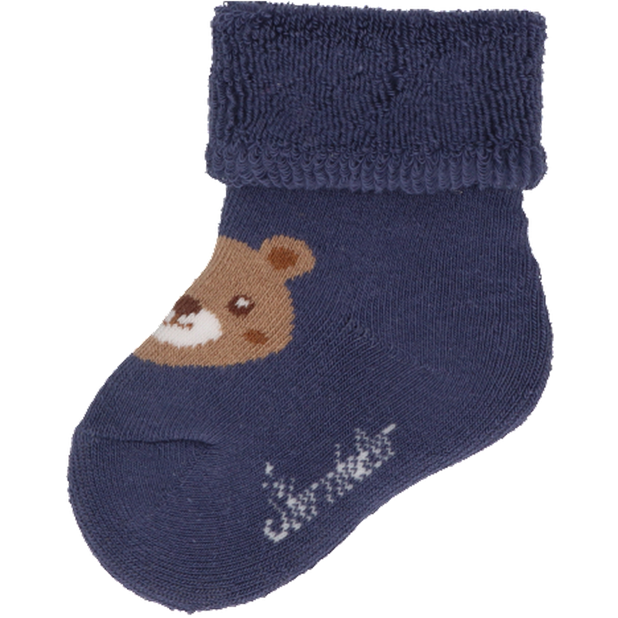 Sterntaler Baby-Socke 3er Bär blau