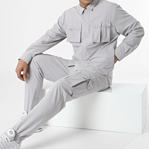 Ensemble Surchemise Et Pantalon Jogging KL-2048 Gris