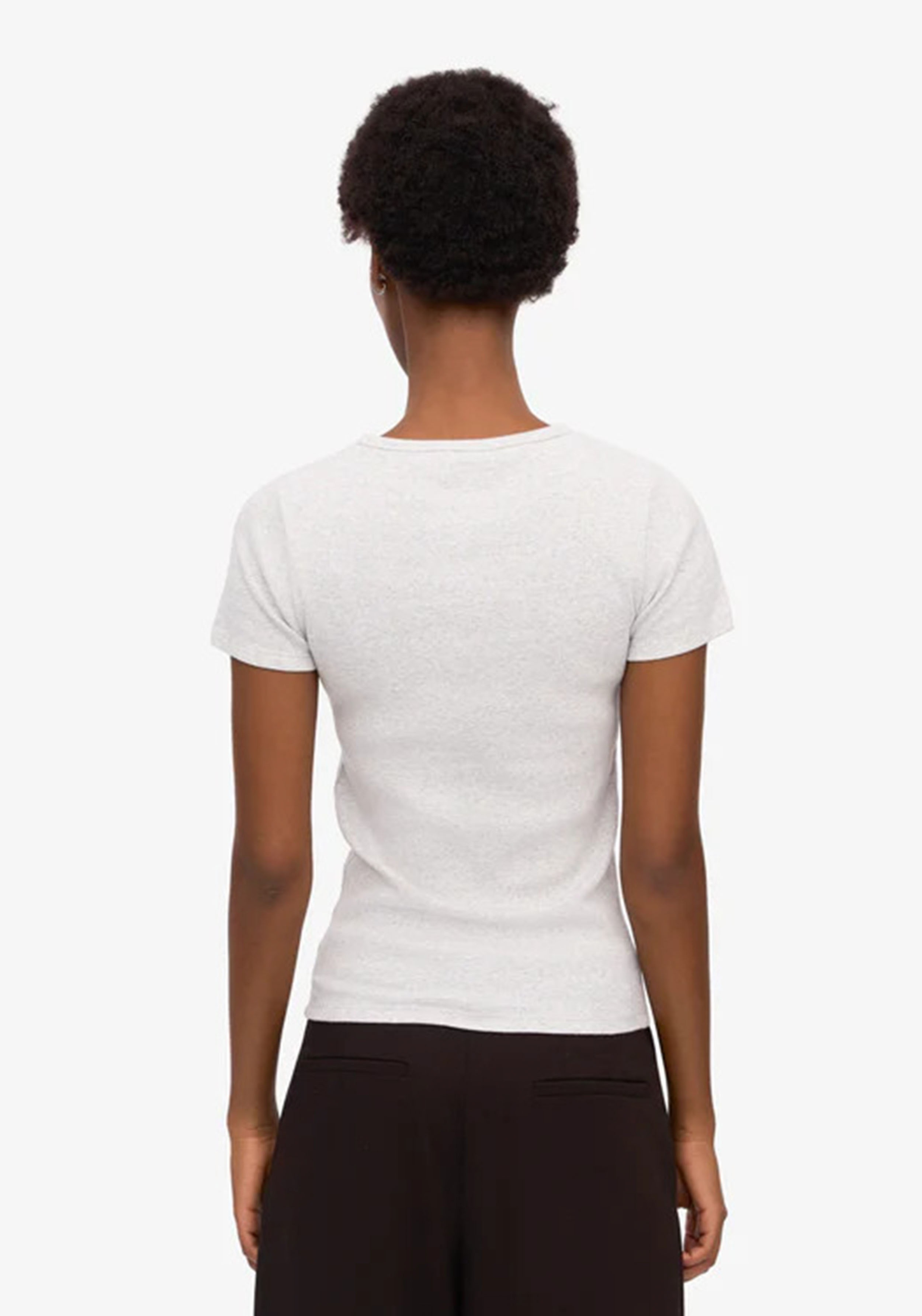 Colorful Standard Damen Rib-T-Shirt Marine Blue