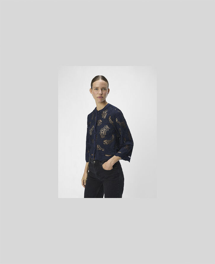 Object OBJERIKA RE 3/4 SLEEVE TOP CC1 AW Sky captain