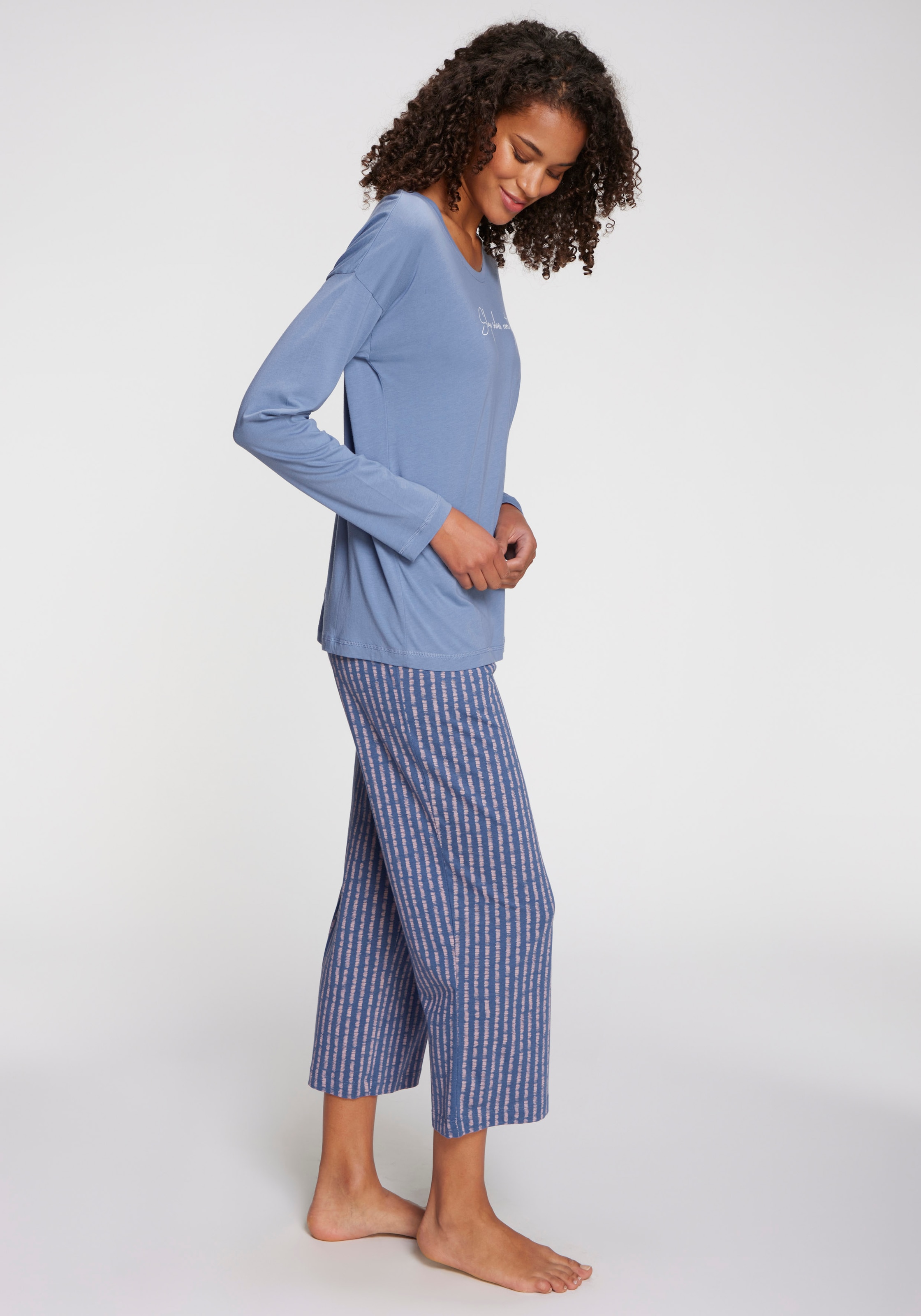 Vivance Dreams Pyjamahose  Mit schönem Allovermuster