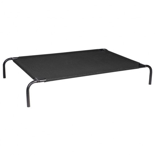 Cama elevada para cães, preta