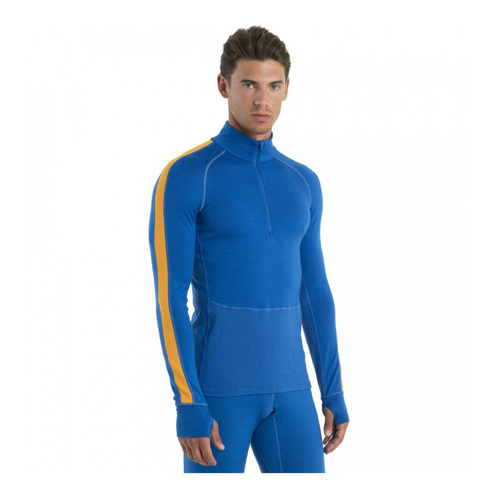 Icebreaker ZONEKNIT 260 - Sous-couche Homme lazurite/solar/cb