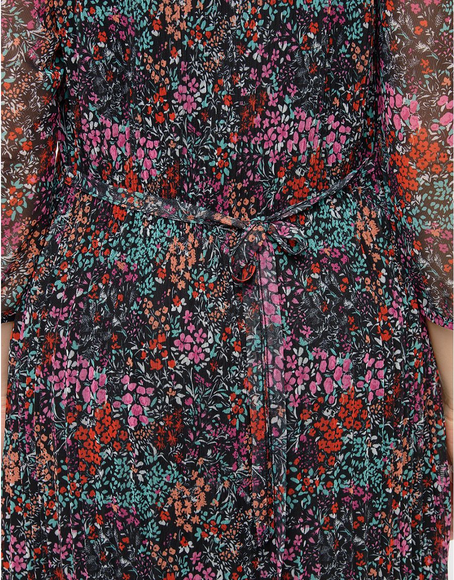 Robe plissée imprimée