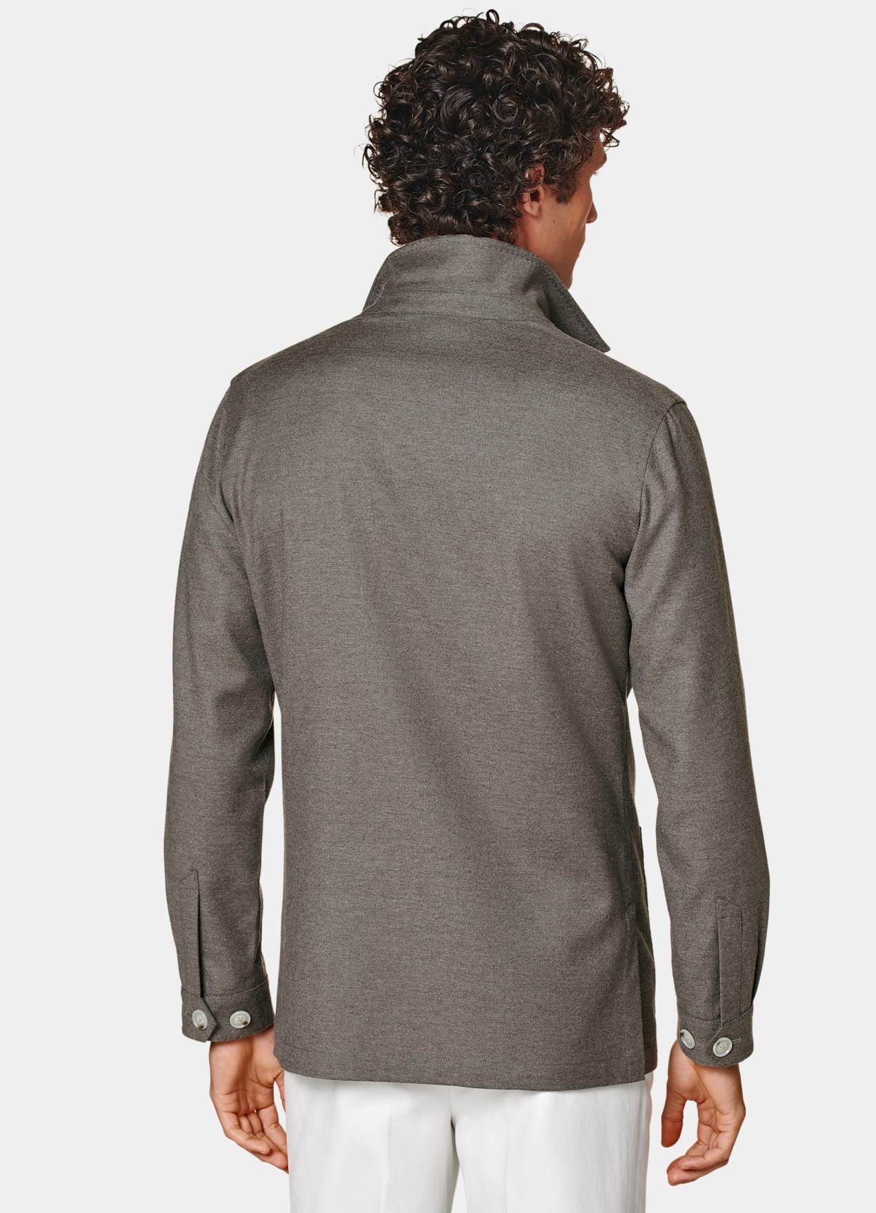 Veste chemise coupe Relaxed taupe